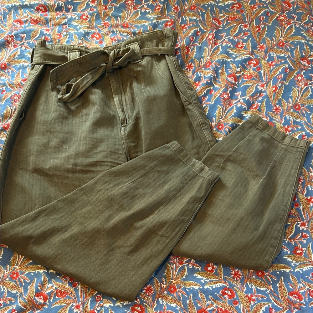 Polo by Ralph Lauren Olive Green Barrel Leg Trousers